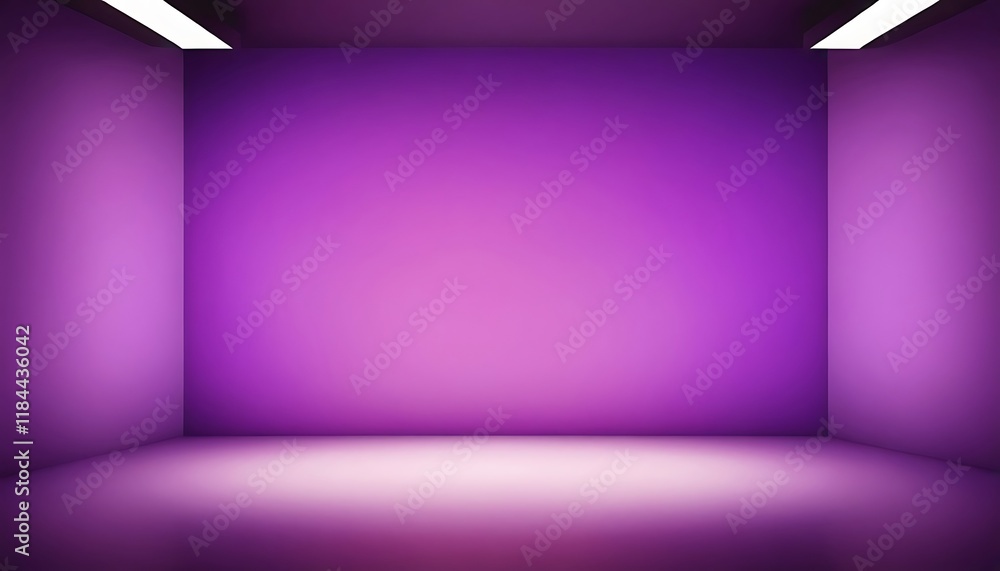 Poster purple studio room background design. studio background concept abstract empty light gradient purple