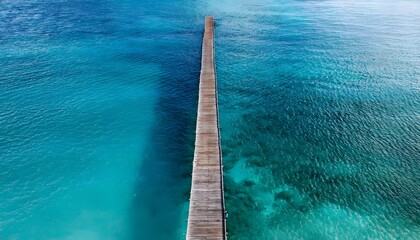 Serene Ocean Pier Tranquil Waters Summer Vacation Tropical Getaway