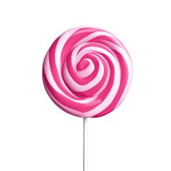 Sweet pink lollipop on stick