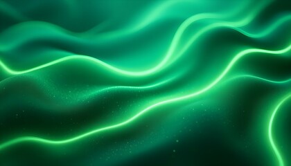 Fototapeta premium Green abstract background minimal simple lines movement seasonal business futuristic modern technology. A close-up of a flowing blue and green abstract design, set against a white background