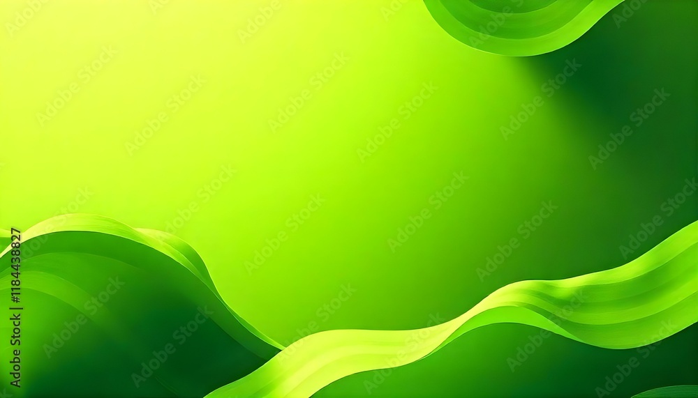 Poster Green abstract background with copy space with a place for text. Abstract background with green smoke. With copy space image. Green empty bright background. Festive and advertising eco background 