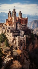 Obraz premium Majestic Heights: A Castle 