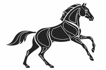 Obraz premium Horse silhouette vector illustration image