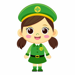 cute-cartoon-girl-scout--green-uniform--green-bere