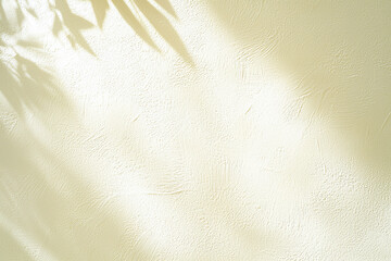 clean pale yellow background with soft shadows creates serene atmosphere, perfect for various design projects. subtle texture adds depth and warmth