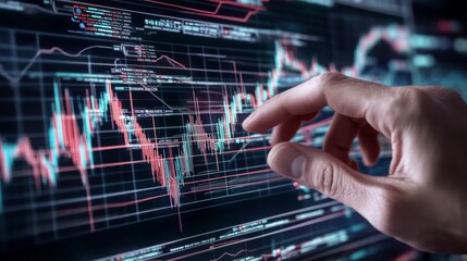 Obraz premium Exploring Stock Exchange Insights Using Technology