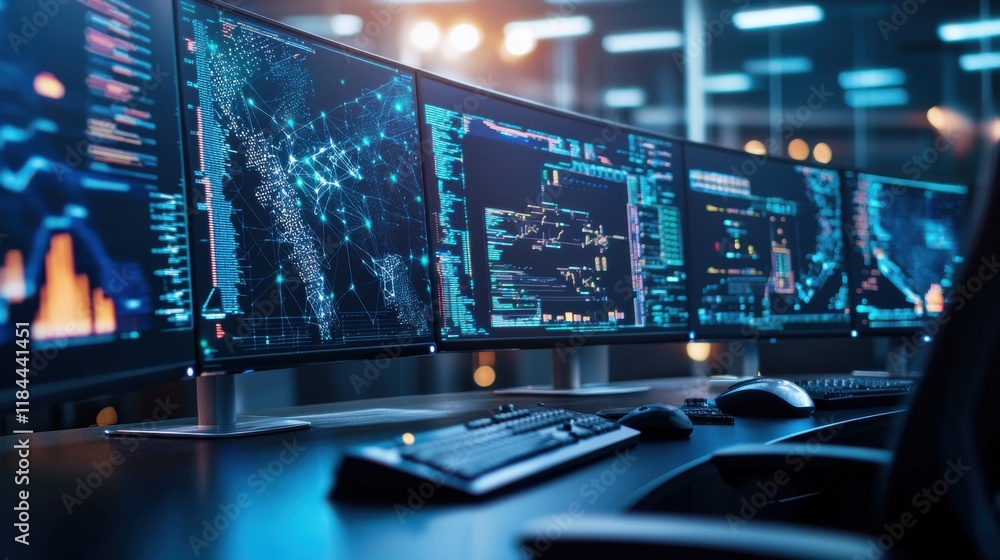 Poster advanced digital dashboard with real time data visualization and analytics for intelligent decision 