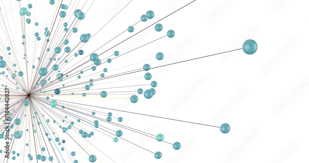 Poster abstract 3d render, network concept, background