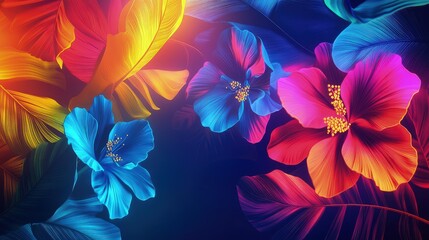 The overall composition feels like a gentle fusion of nature and art, where the flowers seem to emerge from the very colors around them.