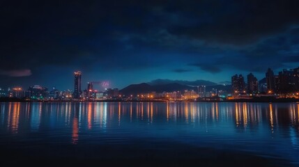 Fototapeta premium city skyline at night