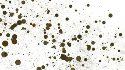 gold  Rainfall: Astonishing 3D Illustration of gold  Confetti Shower