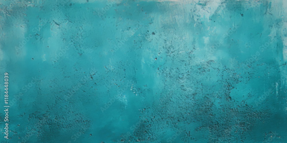 Poster cyan concrete background featuring a vintage color texture, creating a striking visual appeal. this 