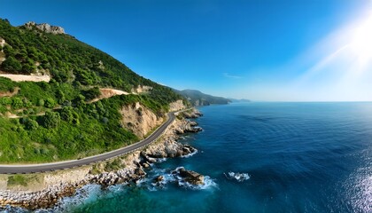 Scenic Coastal Highway Road Trip Ocean View Summer Travel