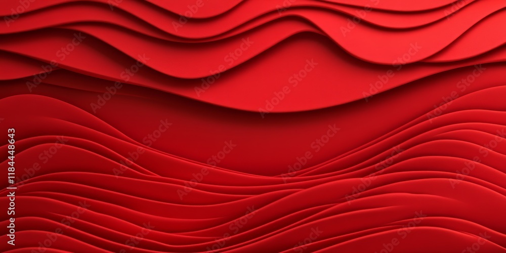 Poster premium embossed flat background featuring striking red waves, creating an elegant and visually appe
