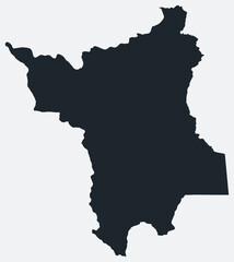 Obraz premium Roraima map. Just a simple border map. Shape of the state. Flat blank Roraima outline. Vector boundary illustration.