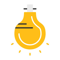 Lightbulb Flat Style Icon