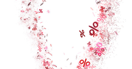 percent shopping digital in 3d. transparent PNG