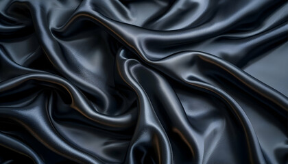 Fototapeta premium Dark Gray Silk Drape Abstract Background Illustration