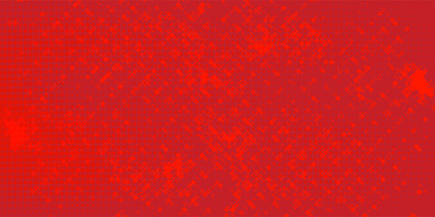 Abstract dots halftone red color pattern gradient texture with technology digital background. Pop art comics style.