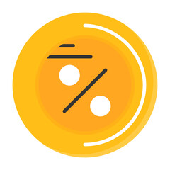 Percentage Flat Style Icon