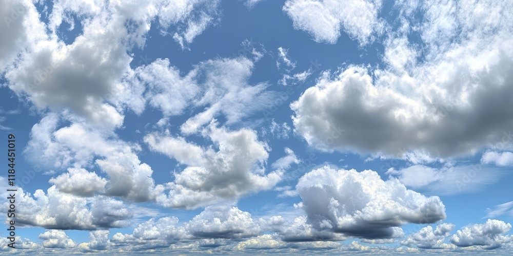 Aufkleber afternoon cloudy sky features a dramatic display of clouds, creating a captivating scene. the cloudy