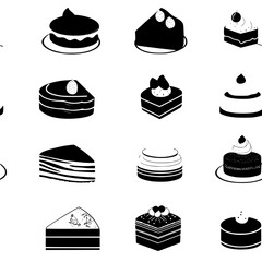 Collection of Opera cake digital art, Opera cake vector graphic, repetitive pattern