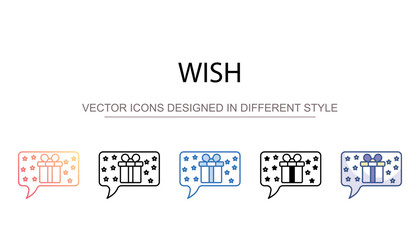 Wish icon design with white background stock illustration