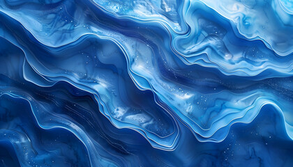 Abstract Blue Swirl Background Illustration
