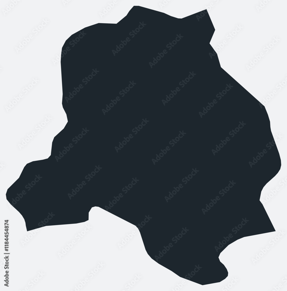 Poster delhi map. just a simple border map. shape of the state. flat blank delhi outline. vector boundary i