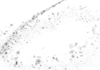 Sparkling Snowfall: Dynamic 3D Illustration of Falling Christmas Snowflakes