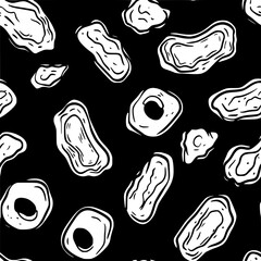 Bacon and Eggs tiled design, Bacon and Eggs repeating background illustration