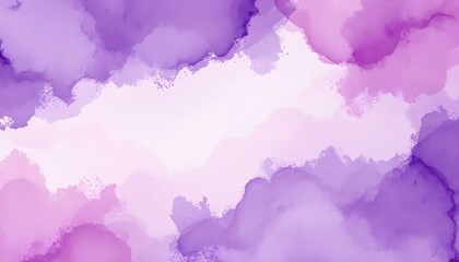 Obraz premium Beautiful ink effect grungy violet gradient watercolor artistic brush paint stain background. Paper textured purple abstract watercolor painted. Painting of pink and white with a lot of brush strokes