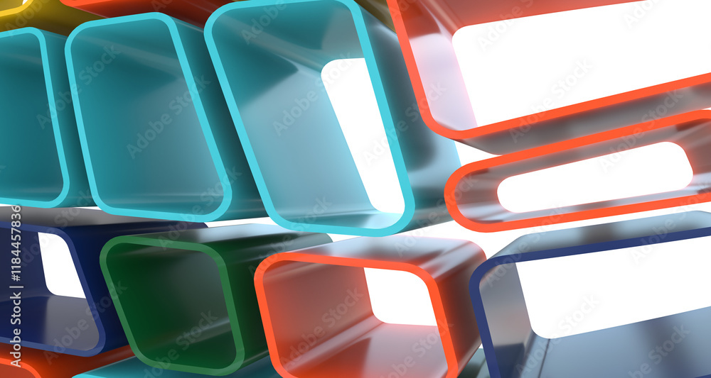 Aufkleber abstract geometric backgrounds full color