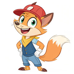 Naklejka premium funny cartoon squirrel