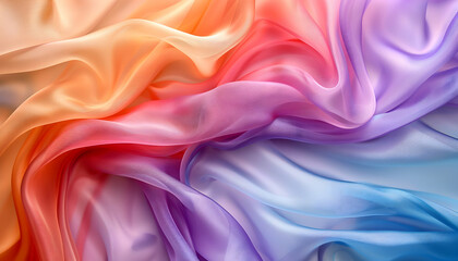 Fototapeta premium Abstract Rainbow Fabric Texture Illustration