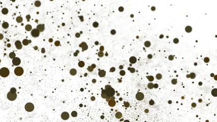 gold  Rainfall: Astonishing 3D Illustration of gold  Confetti Shower