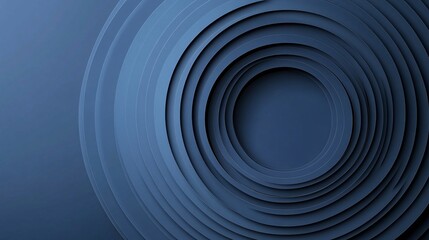 Obraz premium Abstract circular design in various shades of blue creates a modern aesthetic