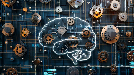 Aging human brain model with subtle cracks and fading colors, symbolizing cognitive decline and mental health. Concept of aging, neuroscience, and mental wellness.