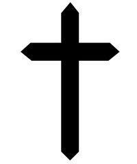 Cross clip art design on plain white transparent isolated background for card, shirt, hoodie, sweatshirt, apparel, card, tag, mug, icon, poster or badge