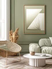 Stylish Living Room Featuring a Lounge Sofa and Table Décor