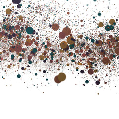 confetti png. Gold confetti falls from the sky. Glittering confetti on a transparent background. Holiday,