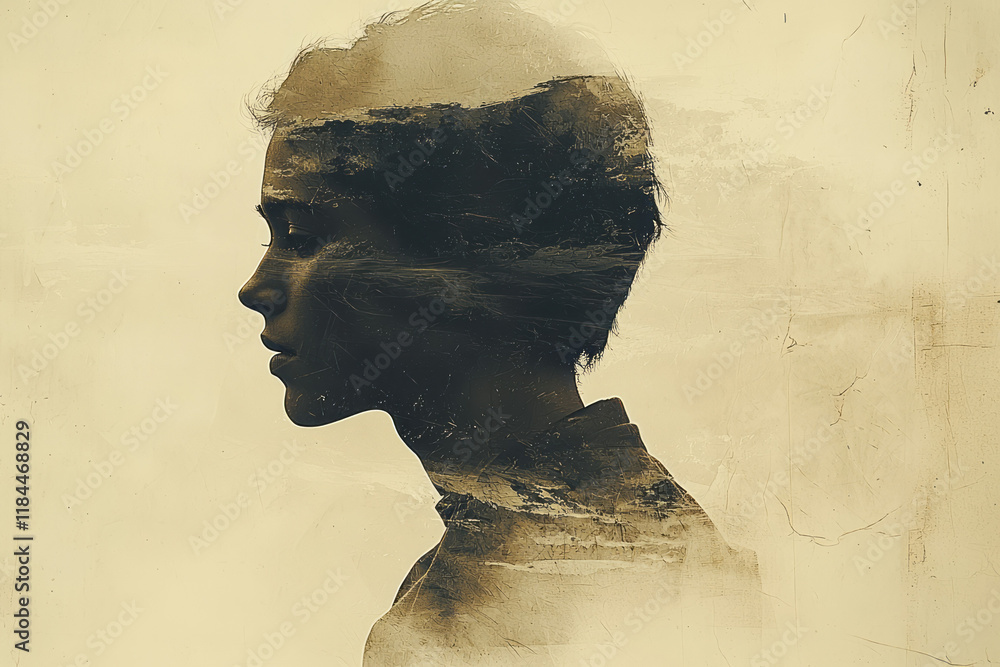 Poster gradual fading outlines of a person turning left to right, culminating in a final forward-facing sil