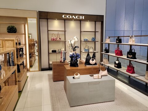 Coach brand products display at the flagship Nordstrom store, 225 West 57 Street, New York, NY, USA. Photo by Artist Nadia Russ.