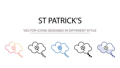 St Patrick�s icon design with white background stock illustration