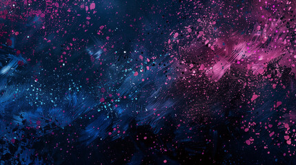 Dark blue pink black abstract grainy background, glowing vibrant color gradient shape, noise texture poster header banner wallpaper cover design