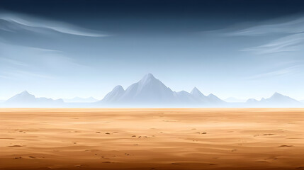 Desert Landscape Illustration Mountains Background