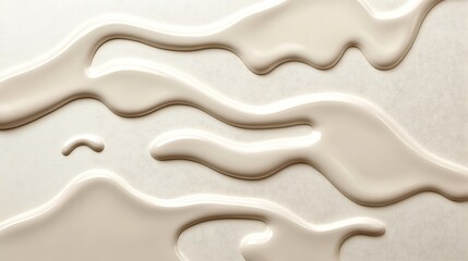 Abstract Beige Liquid Spills On Textured Surface