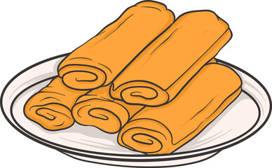 risoles traditional market snack cartoon