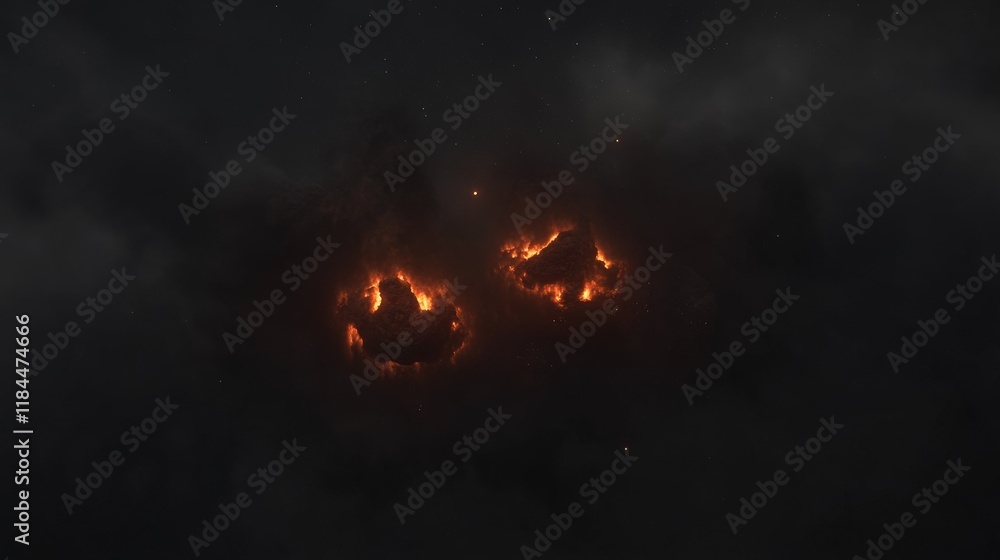 Poster cosmic explosion with radiant colors spreading across the dark universe in a stunning visual display