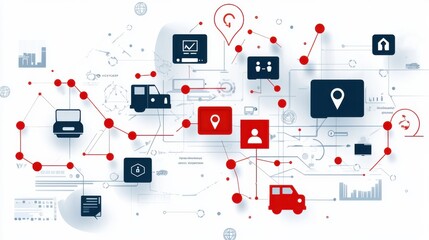 Digital Network and Technology Connectivity Concept with Abstract